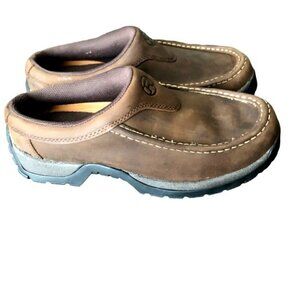 Roper Brown Leather Slip On Shoe 8